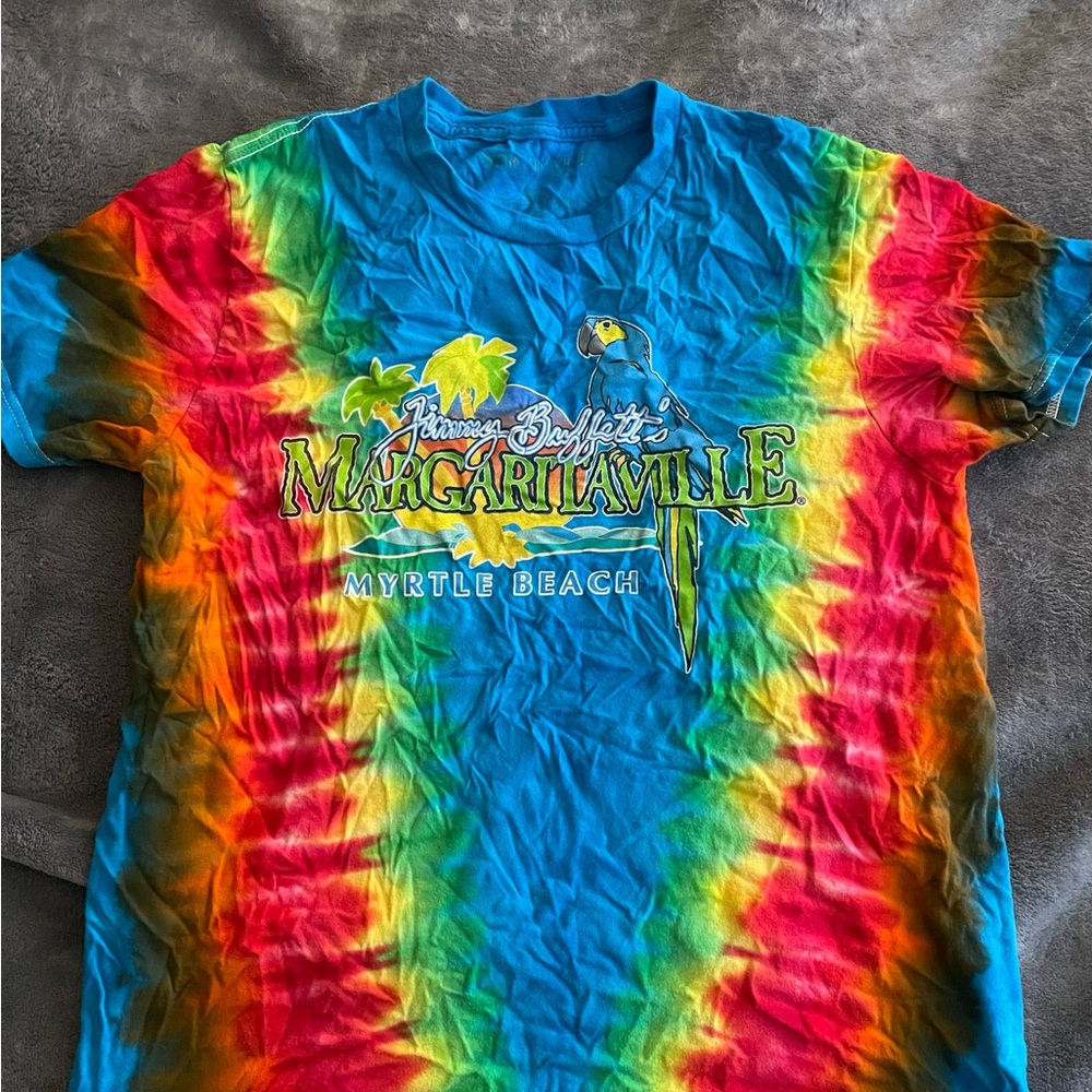 Margaritaville Tie-Dye Short Sleeve Tee - Blue, Red, Yellow, Green